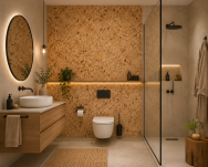 Decoratieve kurk op de muur MALTA NATURAL 3MM - 3