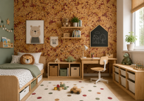 Decoratieve kurk op de muur MALTA RED 3MM - 3