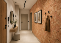 Decoratieve kurk op de muur ATENA RED 3MM - 3