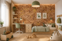 Decoratieve kurk op de muur MALTA YELLOW 3MM - 3